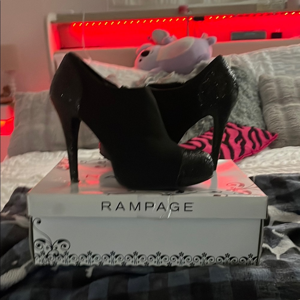 Rampage Black High Heel Booties